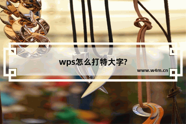 wps怎么打特大字?