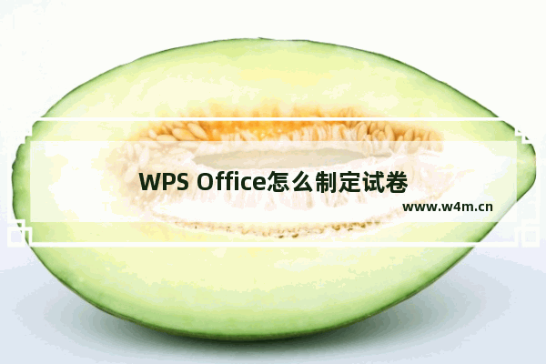 WPS Office怎么制定试卷