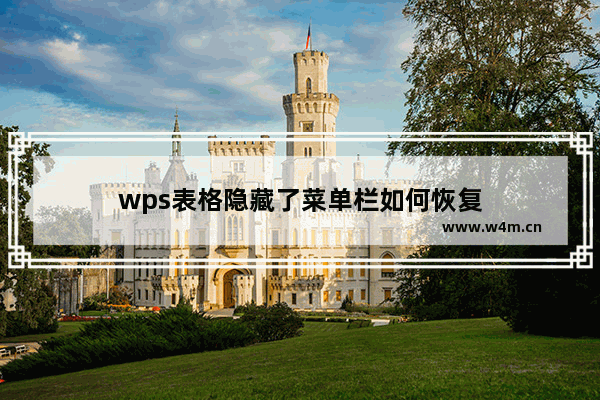 wps表格隐藏了菜单栏如何恢复