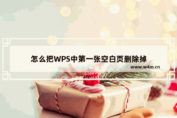 怎么把WPS中第一张空白页删除掉