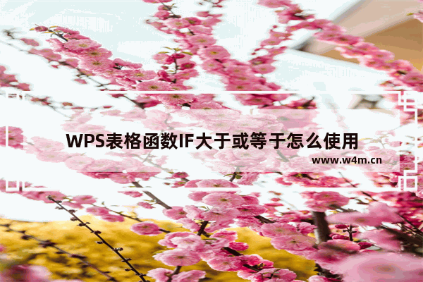 WPS表格函数IF大于或等于怎么使用