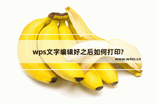 wps文字编辑好之后如何打印?