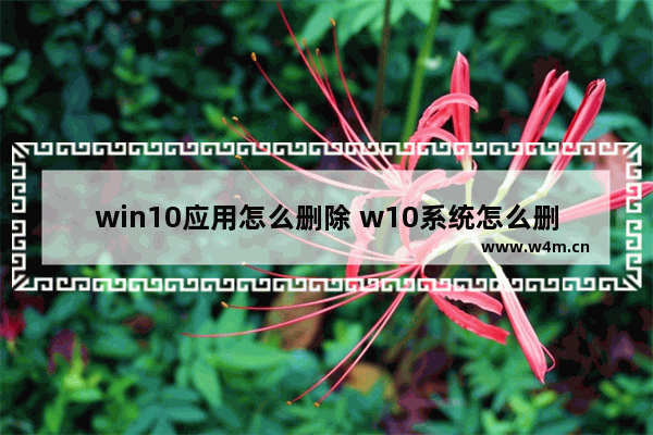 win10应用怎么删除 w10系统怎么删除应用