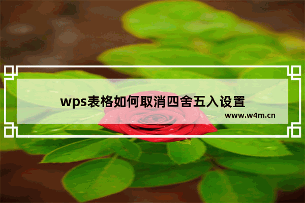 wps表格如何取消四舍五入设置