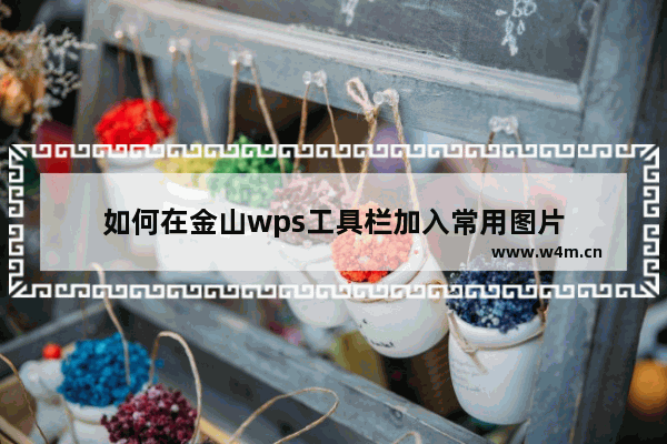 如何在金山wps工具栏加入常用图片