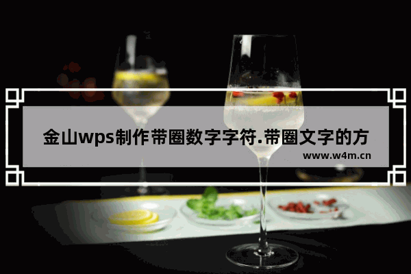 金山wps制作带圈数字字符.带圈文字的方法