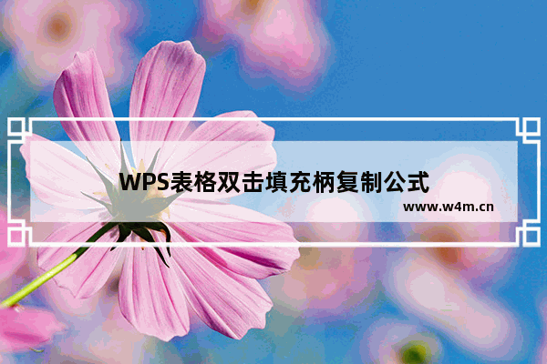 WPS表格双击填充柄复制公式