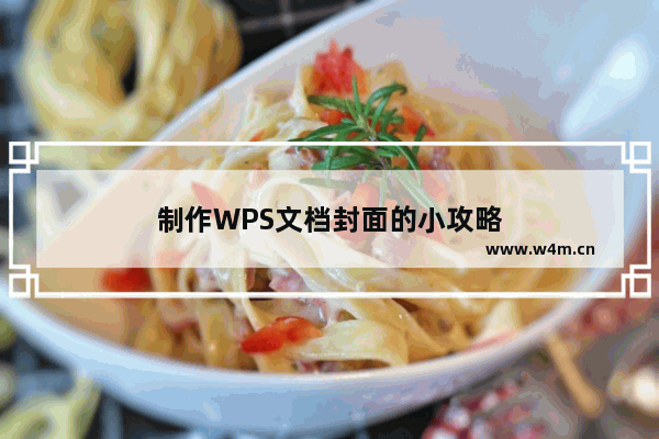 制作WPS文档封面的小攻略