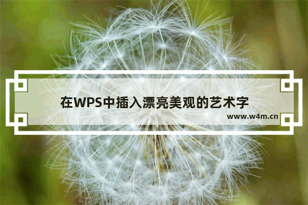 在WPS中插入漂亮美观的艺术字