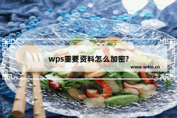 wps重要资料怎么加密?