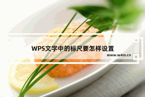 WPS文字中的标尺要怎样设置