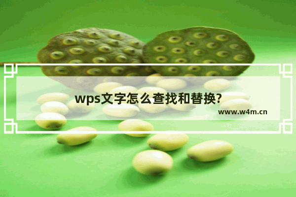 wps文字怎么查找和替换?