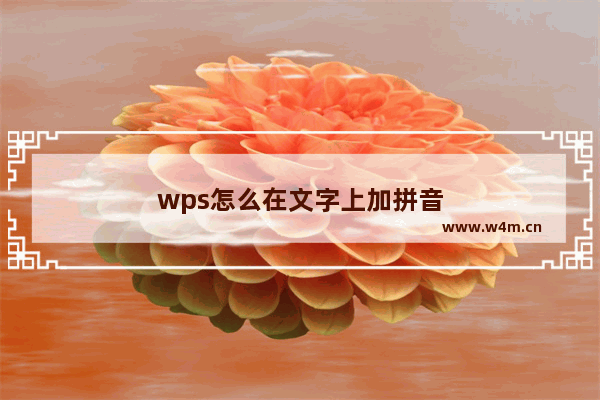 wps怎么在文字上加拼音