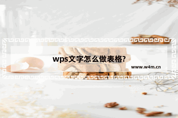 wps文字怎么做表格?