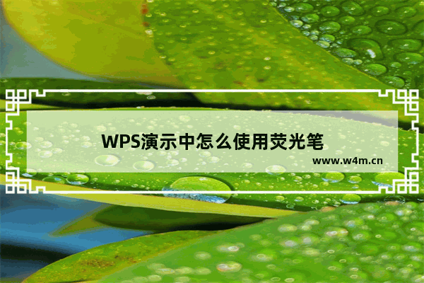 WPS演示中怎么使用荧光笔