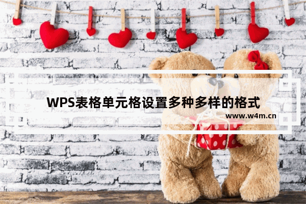 WPS表格单元格设置多种多样的格式