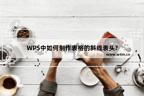 WPS中如何制作表格的斜线表头?