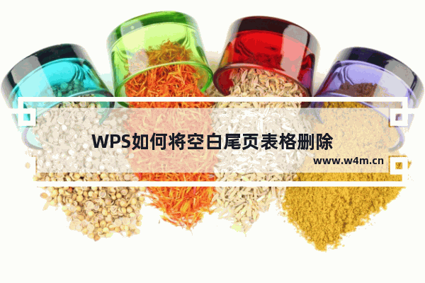 WPS如何将空白尾页表格删除