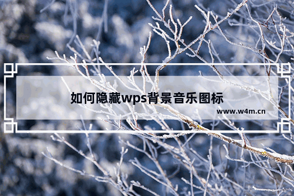 如何隐藏wps背景音乐图标