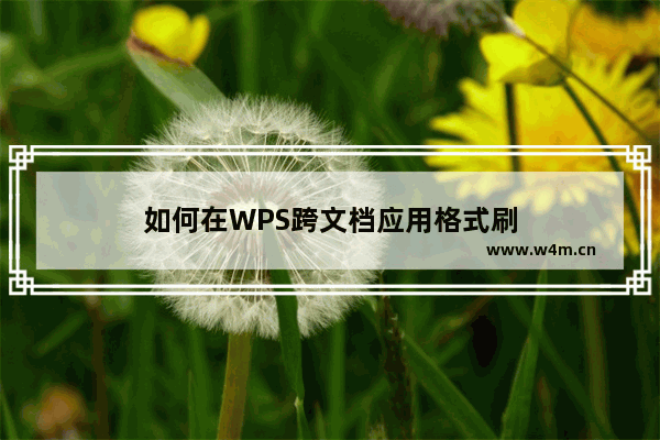 如何在WPS跨文档应用格式刷