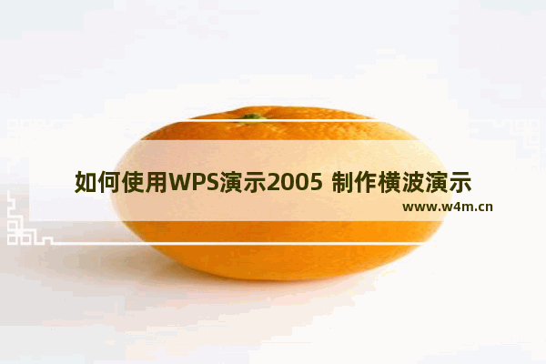 如何使用WPS演示2005 制作横波演示动画