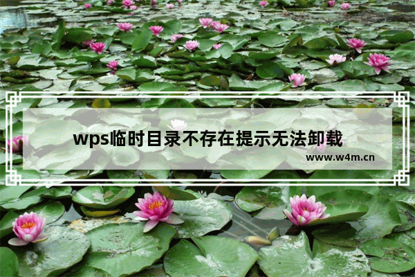 wps临时目录不存在提示无法卸载