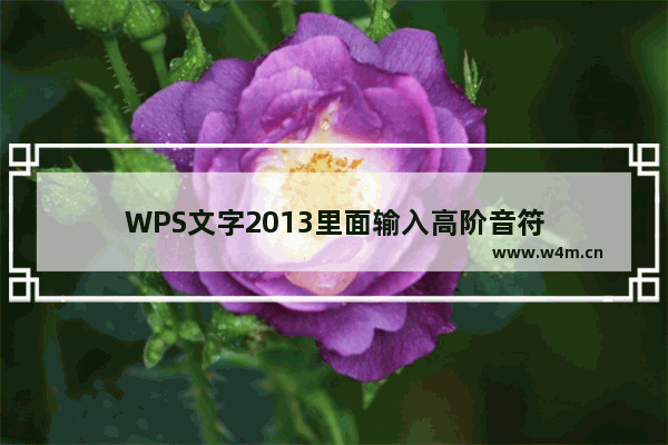 WPS文字2013里面输入高阶音符