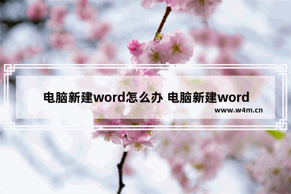 电脑新建word怎么办 电脑新建word怎么弄