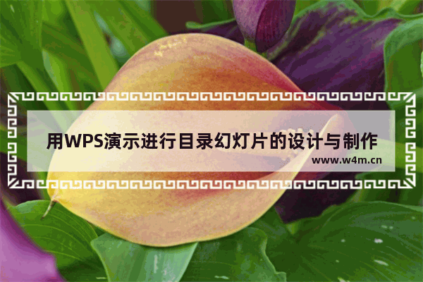 用WPS演示进行目录幻灯片的设计与制作