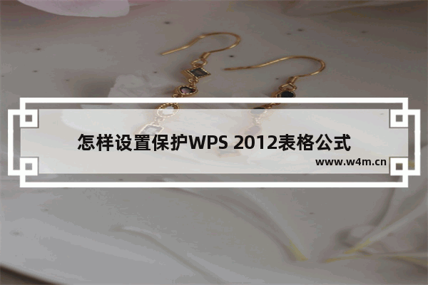 怎样设置保护WPS 2012表格公式