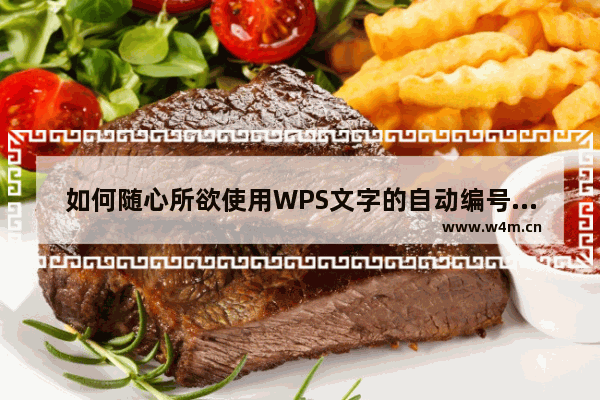 如何随心所欲使用WPS文字的自动编号和多级编号