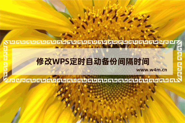 修改WPS定时自动备份间隔时间