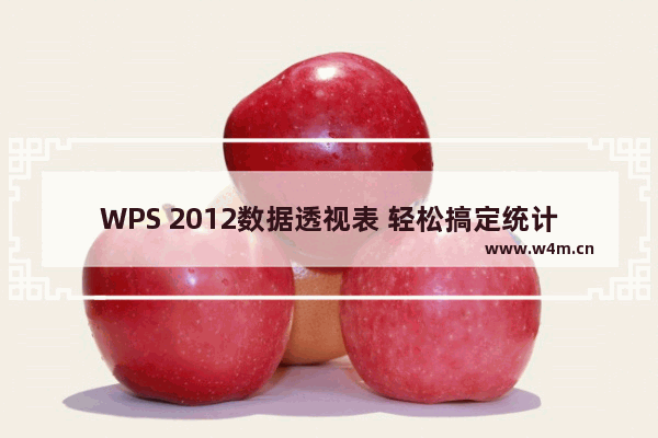 WPS 2012数据透视表 轻松搞定统计难题