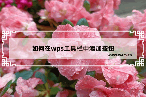 如何在wps工具栏中添加按钮