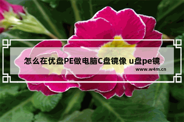 怎么在优盘PE做电脑C盘镜像 u盘pe镜像