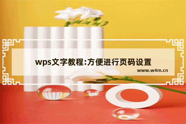 wps文字教程:方便进行页码设置