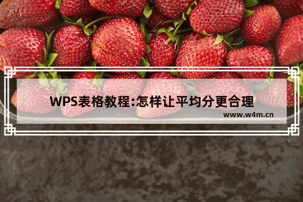 WPS表格教程:怎样让平均分更合理