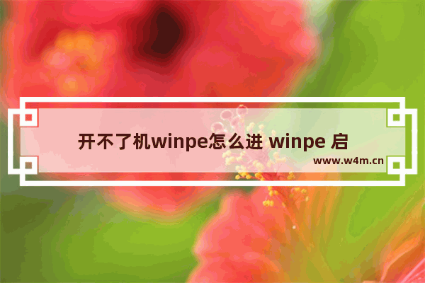 开不了机winpe怎么进 winpe 启动不了