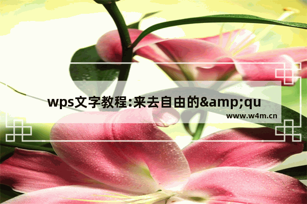 wps文字教程:来去自由的&quot;段落布局&quot;(别名:文字八爪鱼)