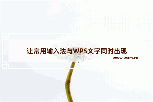 让常用输入法与WPS文字同时出现