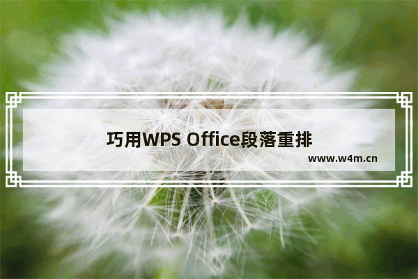 巧用WPS Office段落重排