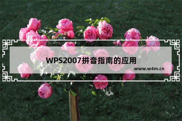 WPS2007拼音指南的应用