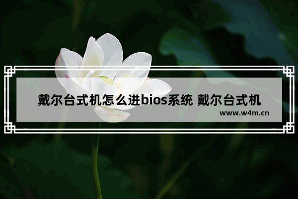 戴尔台式机怎么进bios系统 戴尔台式机怎么进bios设置