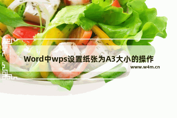 Word中wps设置纸张为A3大小的操作方法