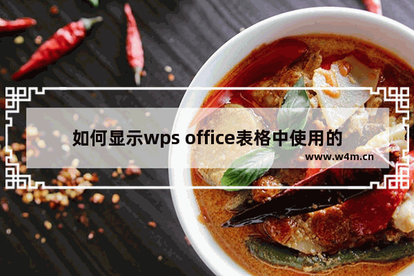 如何显示wps office表格中使用的公式？