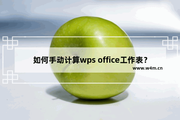 如何手动计算wps office工作表？