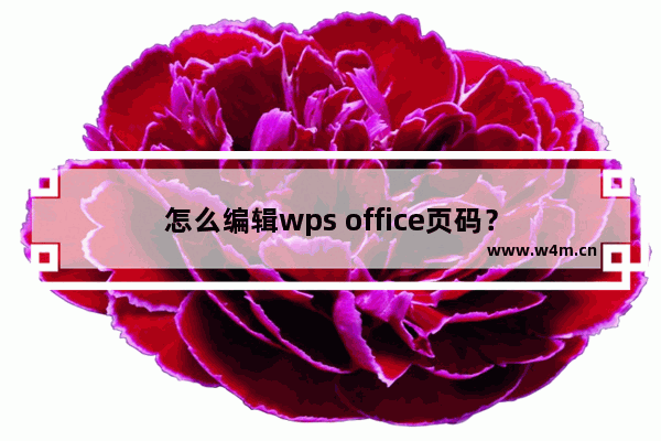 怎么编辑wps office页码？