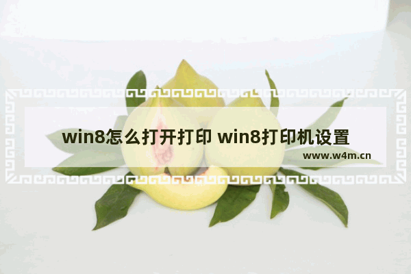 win8怎么打开打印 win8打印机设置在哪个地方可以找到