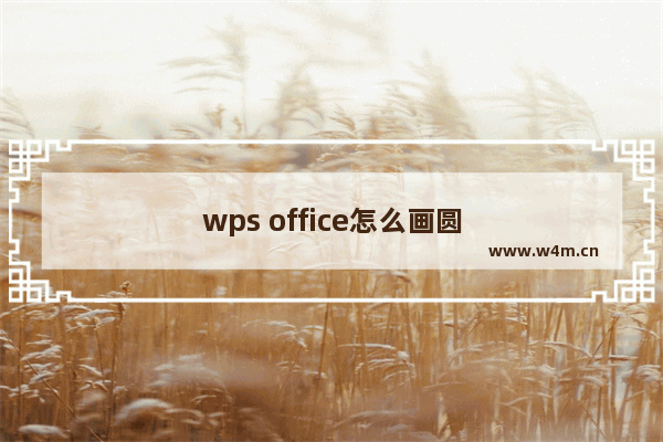 wps office怎么画圆