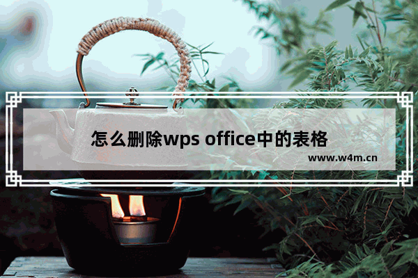 怎么删除wps office中的表格